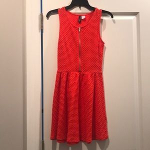H&M bright orange sleeveless dress